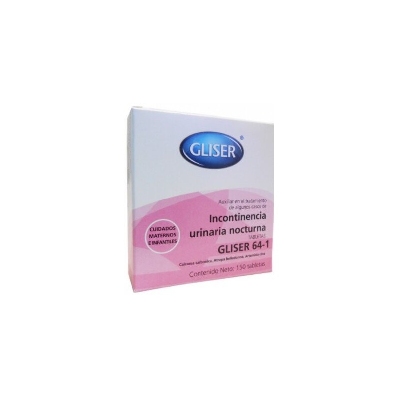 GLISER 64-1 INCONTINENCIA URINARIA NOCTURNA 150 pastillas Cad 12/2026