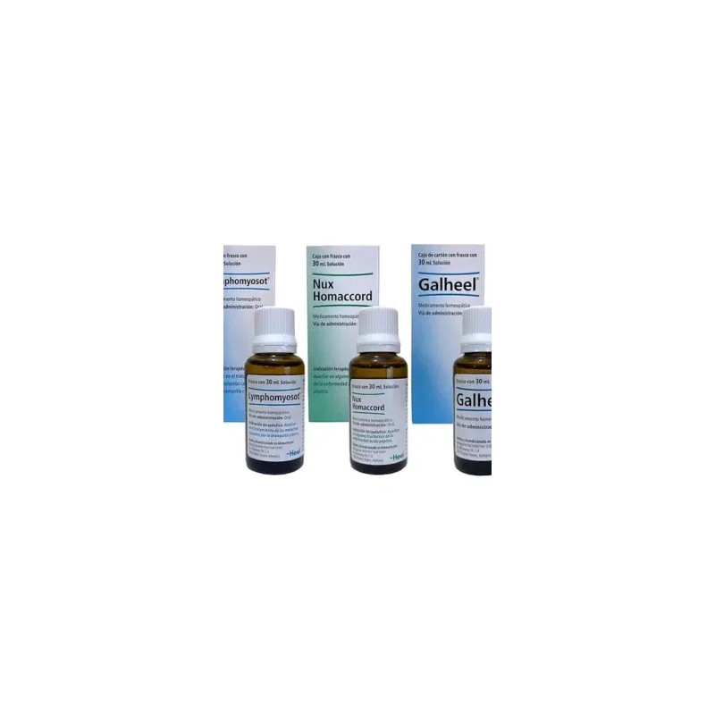 KIT DE DESITOXICACIÓN (Detox) gotas HEEL (GALHEEL, LYMPHOMYOSOT, NUX HOMACCORD)