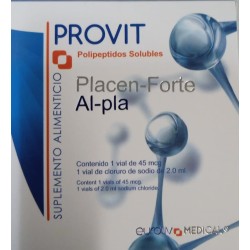 PROVIT Placenta Forte (Implante) péptidos liofilizados Vial liofilizado de 45 mcg