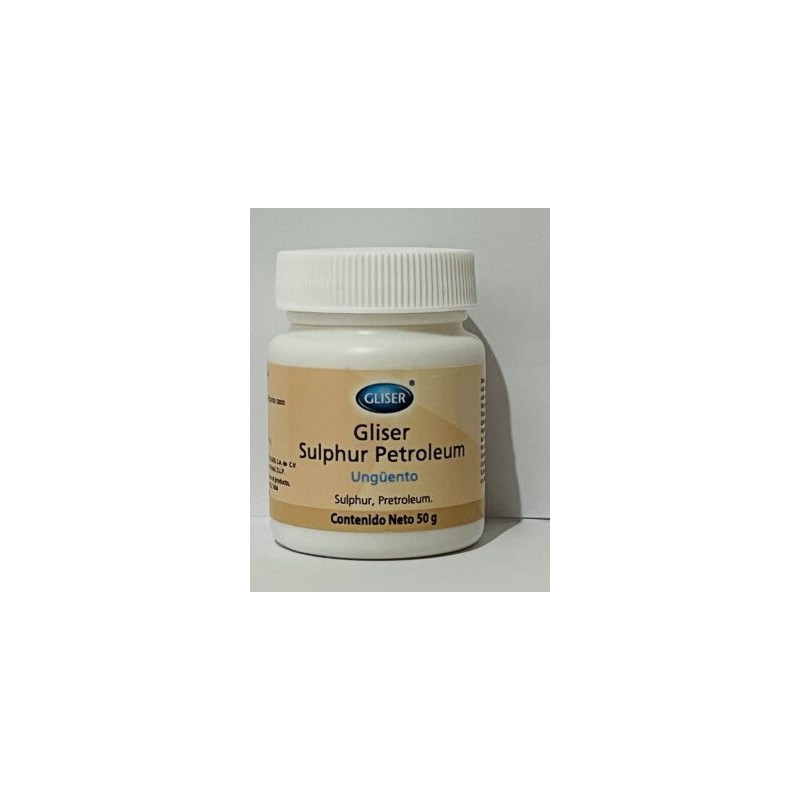 SULPHUR PETROLEUM pomada Gliser 50g (piel seca, talones agrietados) Cad 02/25